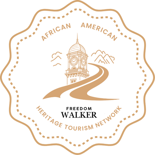 Freedom Walker badge - Walk In Their Footsteps AAHA! Virginia Heritage Challenge